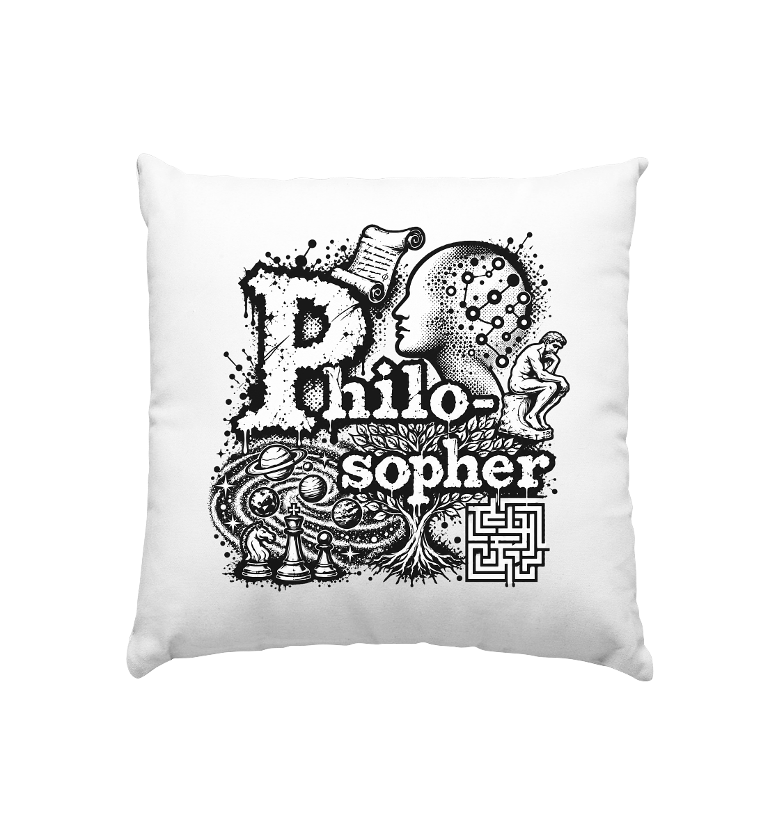 The Philosopher - Kissen 40x40cm