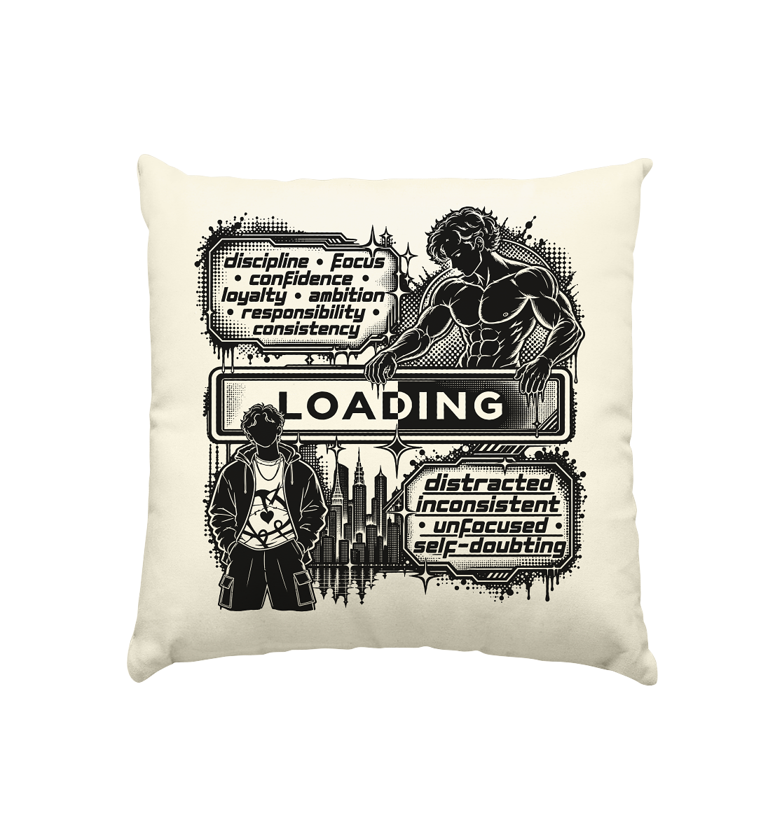 LOADiNG BASiCS - Kissen natur 40x40cm