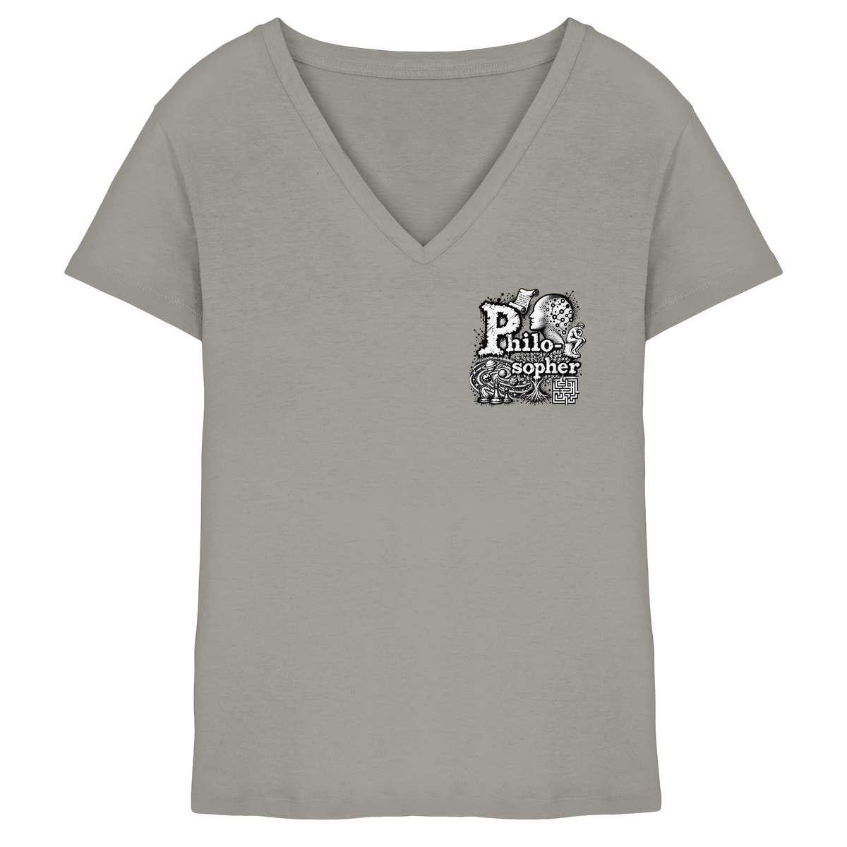 The Philosopher - Ladies V-Neck Shirt