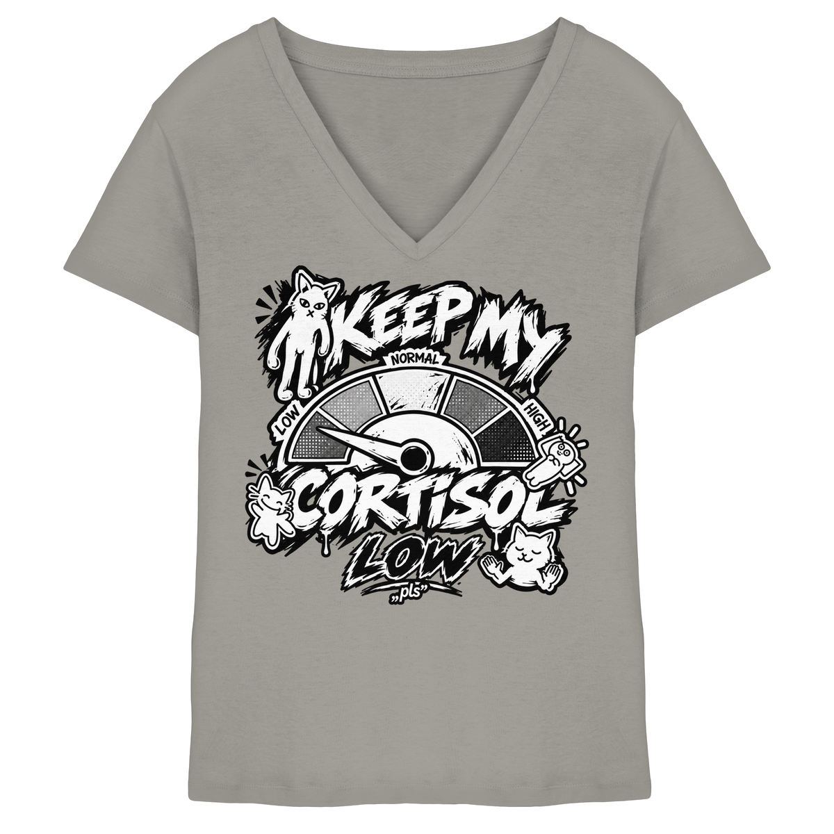 low CORTiSOL - Ladies V-Neck Shirt
