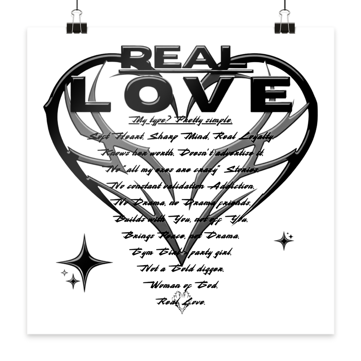 The REAL LOVE BASiCS - Poster 20x20