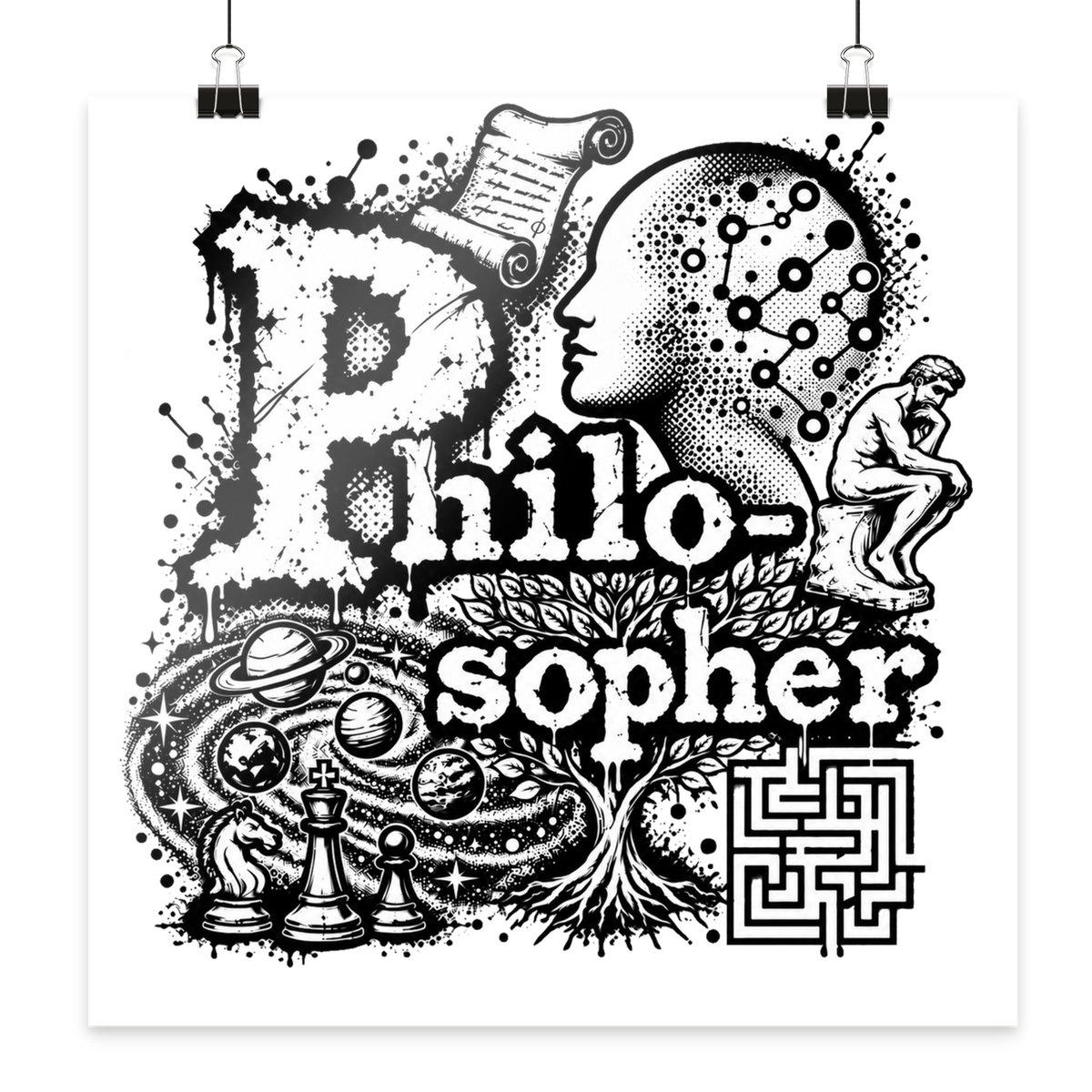 The Philosopher - Poster 60x60