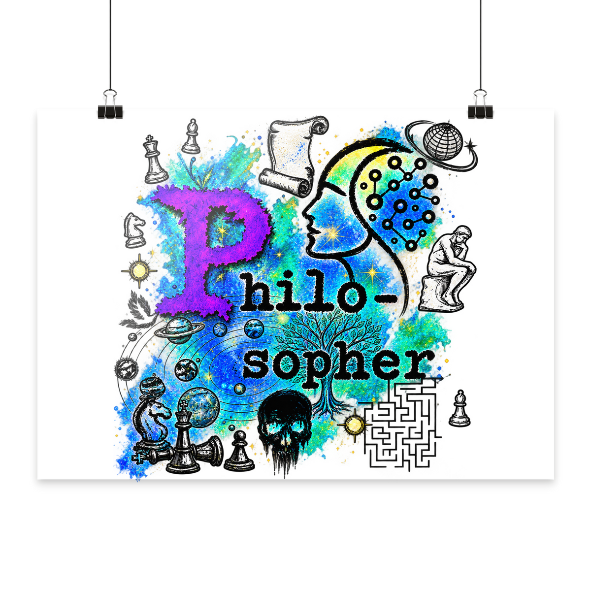 The Philosopher - Poster Din A1 (quer)
