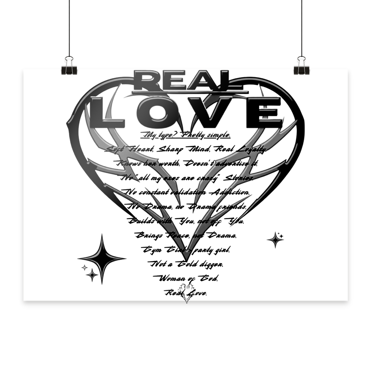 The REAL LOVE BASiCS - Poster Din A1 (quer)