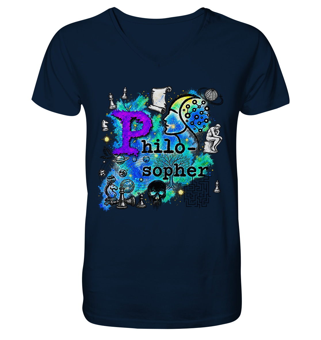 The Philosopher - V-Neck Shirt