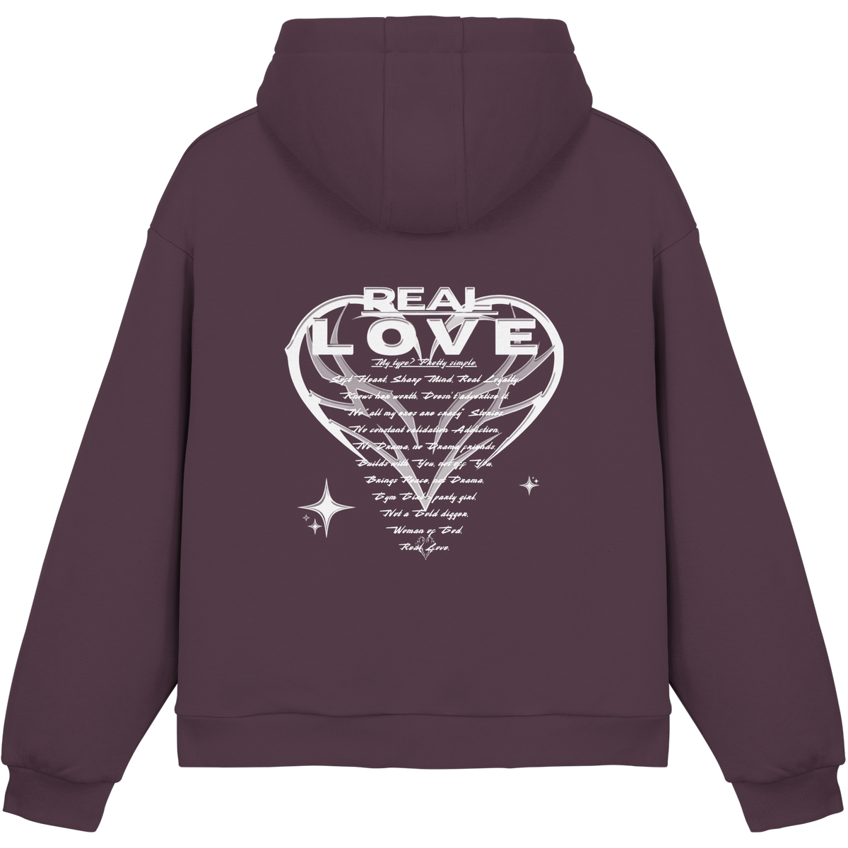The REAL LOVE BASiCS - Fluffy Boxcut Hoodie