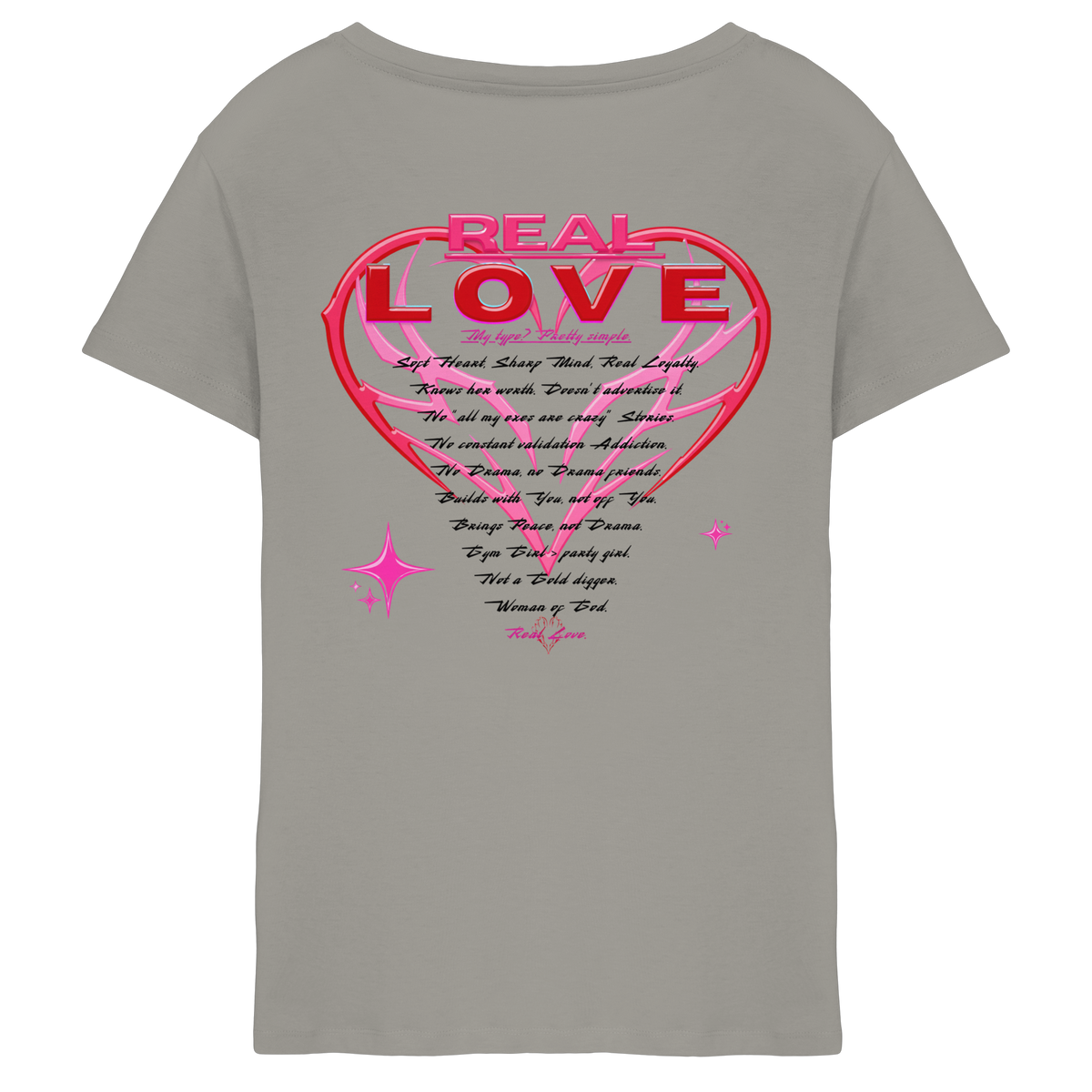 The Real Love - Ladies V-Neck Shirt