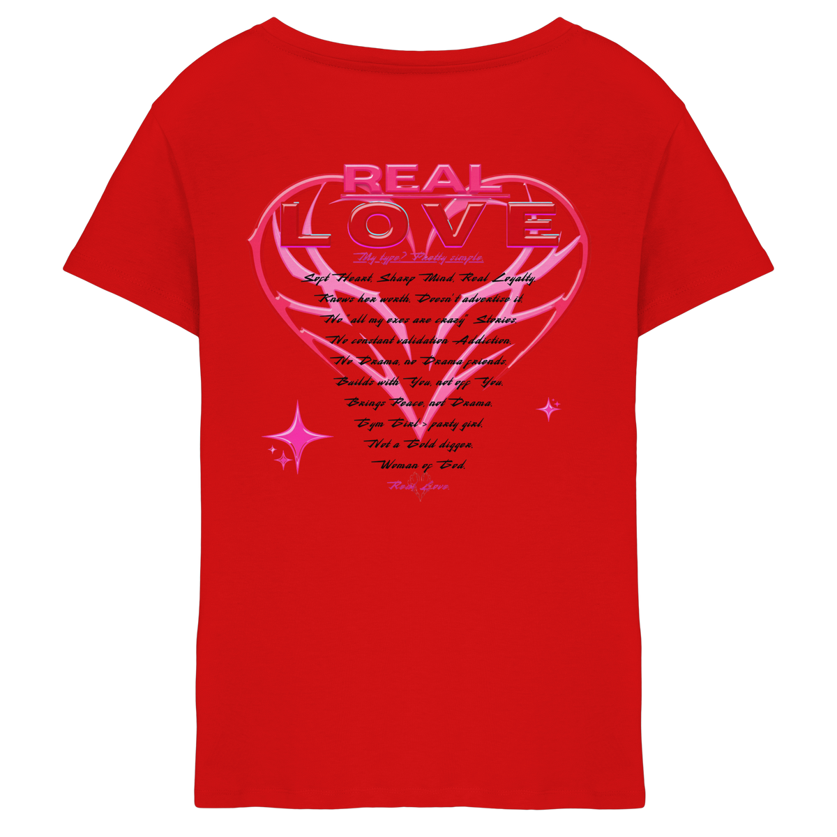 The Real Love - Ladies V-Neck Shirt