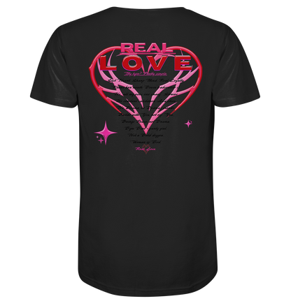 The Real Love - Mens Organic V-Neck Shirt