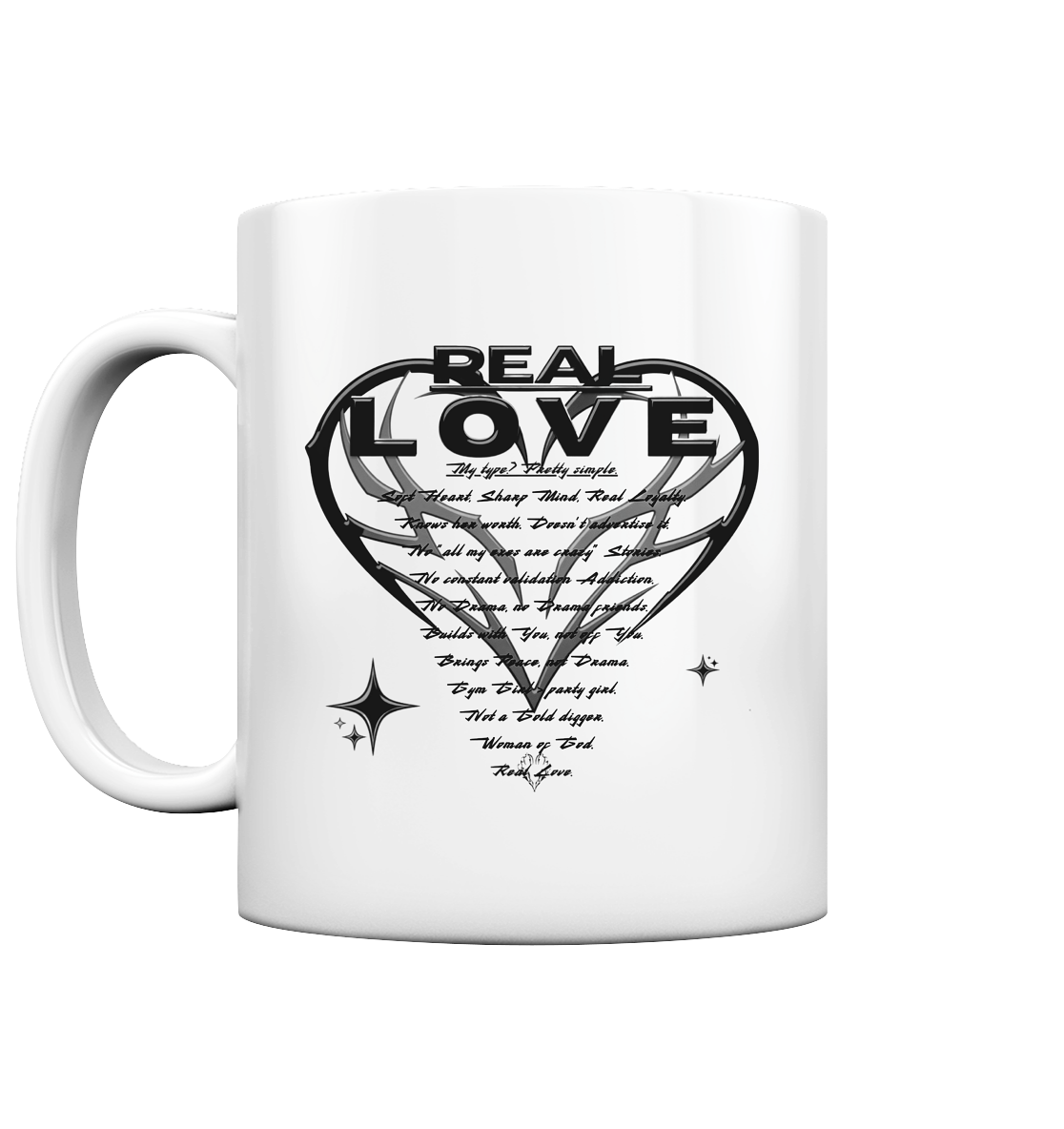 The REAL LOVE BASiCS - Tasse glossy