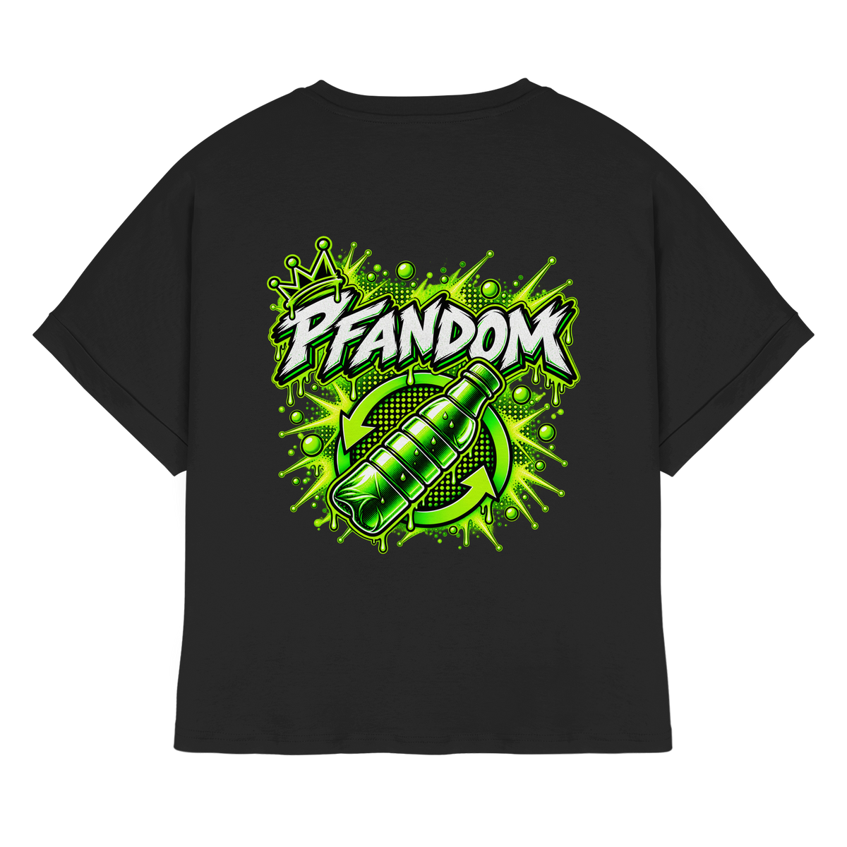 PFANDOM - Womens Organic Rolled Sleeves T-Shirt