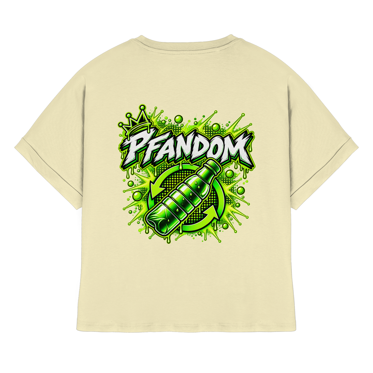 PFANDOM - Womens Organic Rolled Sleeves T-Shirt