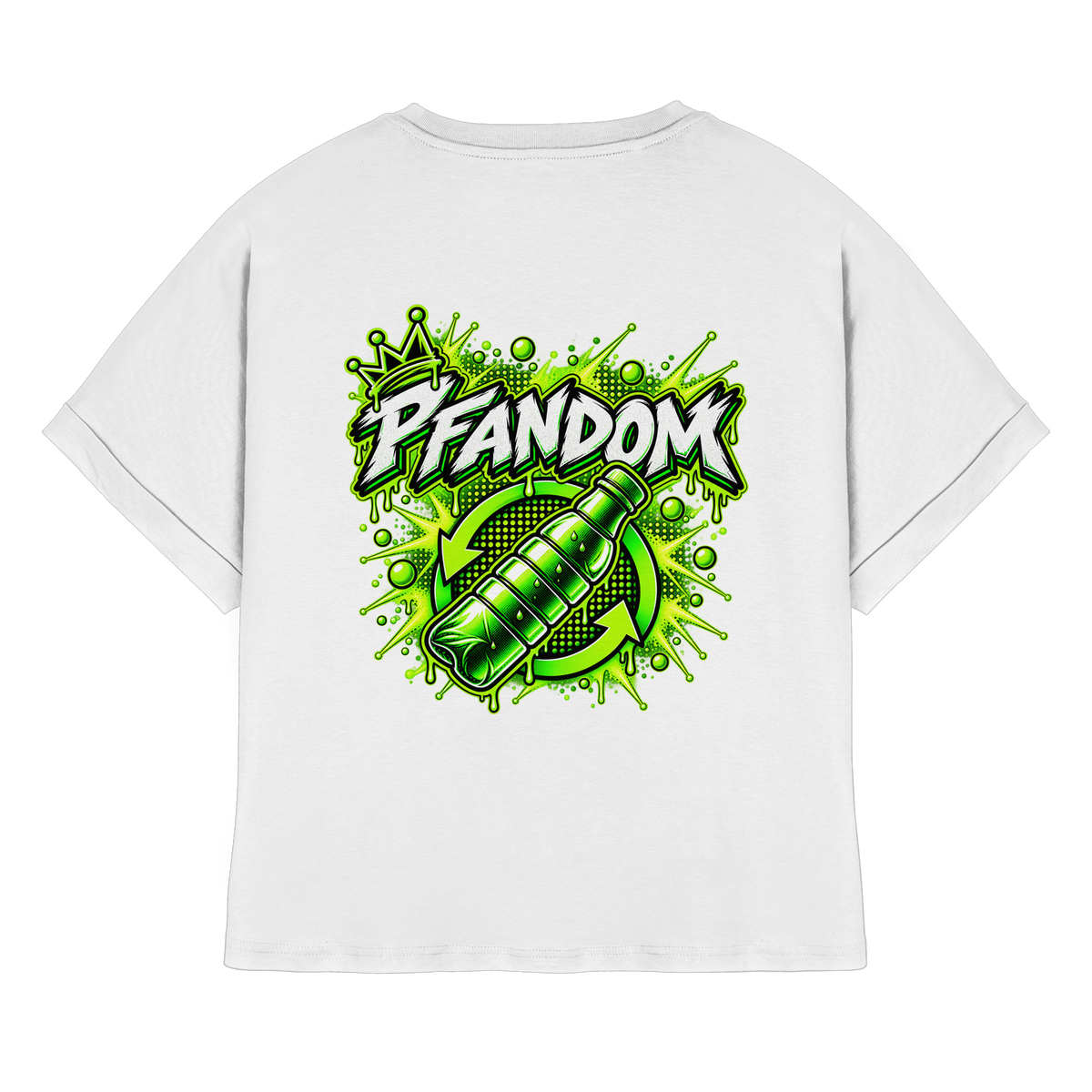 PFANDOM - Womens Organic Rolled Sleeves T-Shirt