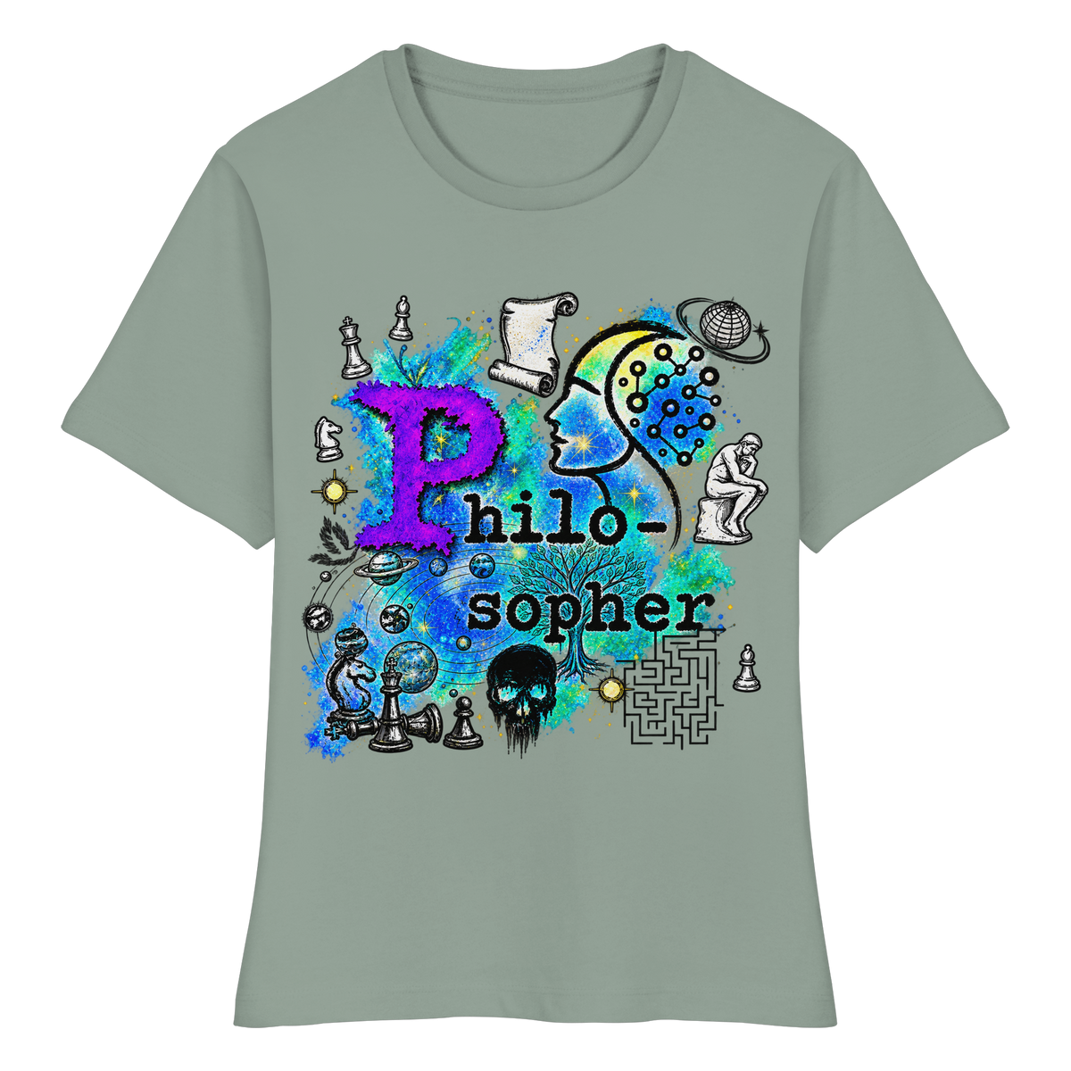 The Philosopher - Fitted Ladies Organic Shirt