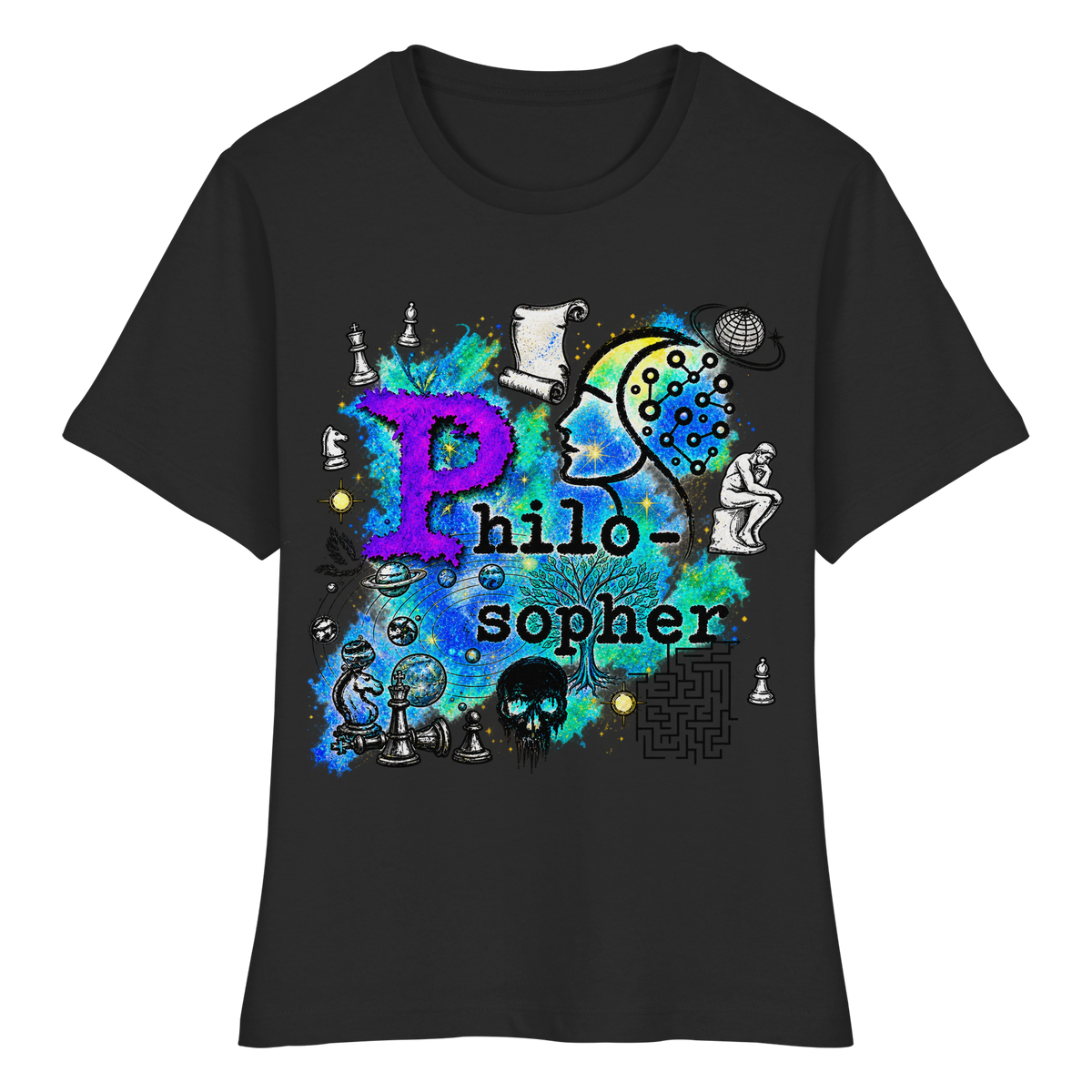The Philosopher - Fitted Ladies Organic Shirt