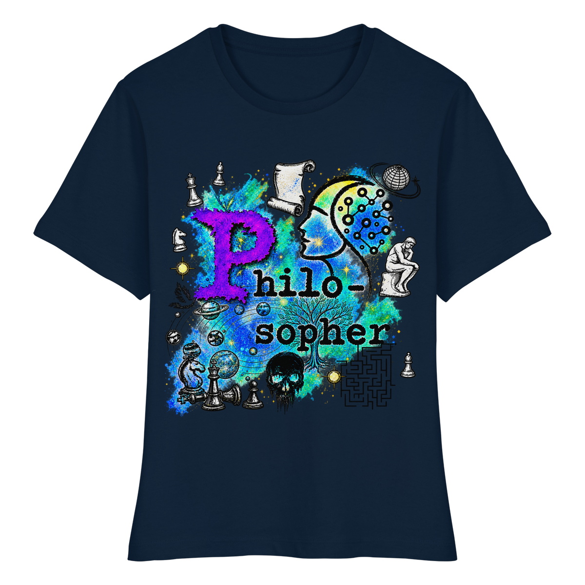 The Philosopher - Fitted Ladies Organic Shirt