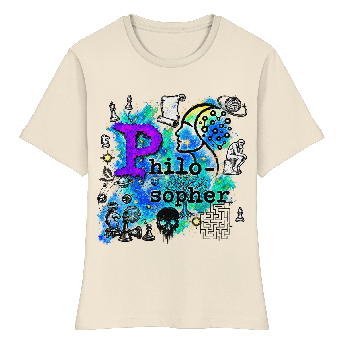 The Philosopher - Fitted Ladies Organic Shirt