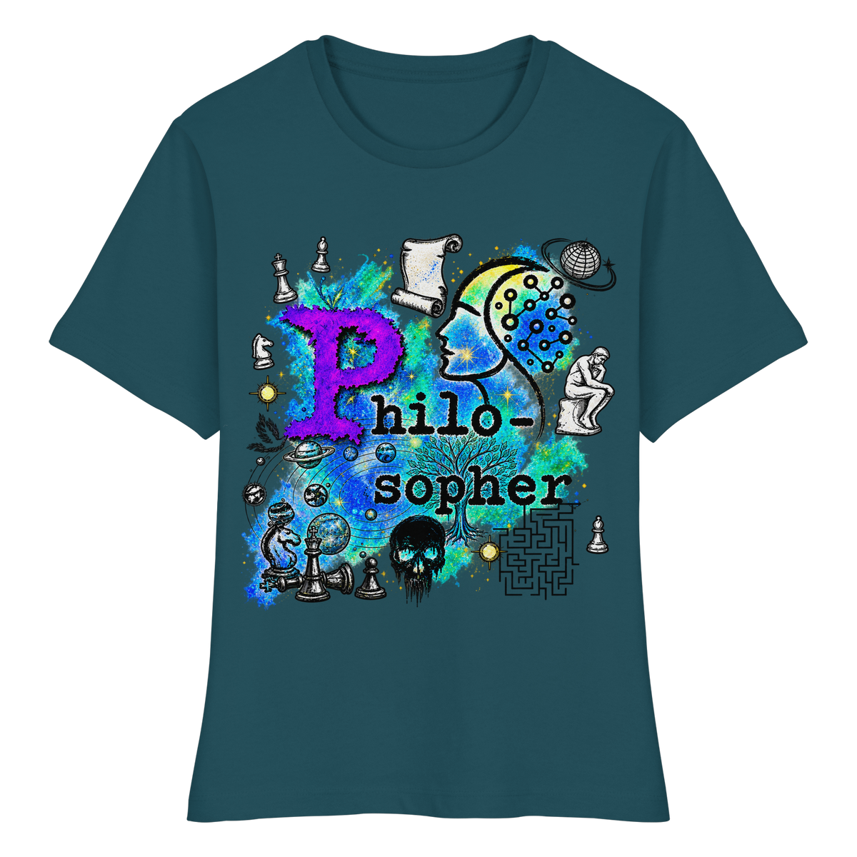 The Philosopher - Fitted Ladies Organic Shirt