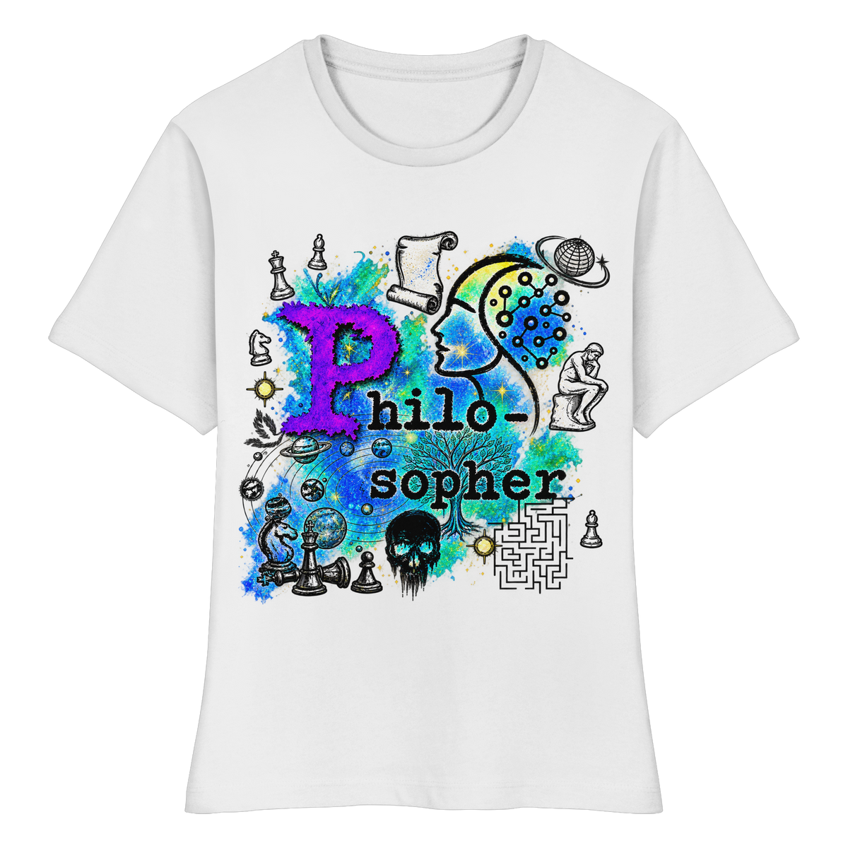 The Philosopher - Fitted Ladies Organic Shirt