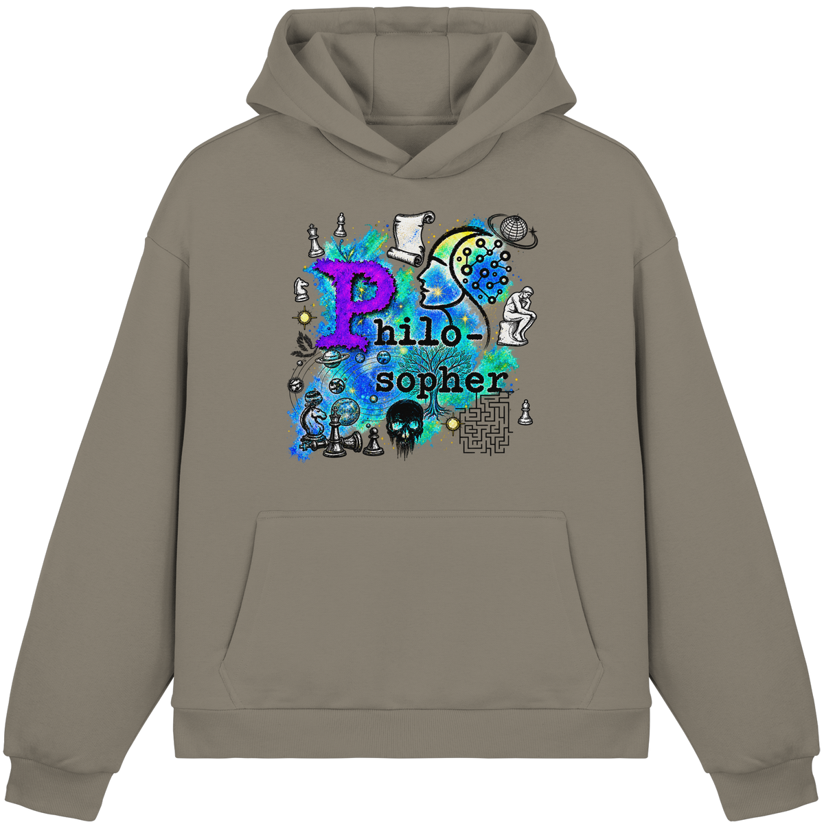 The Philosopher - Fluffy Boxcut Hoodie