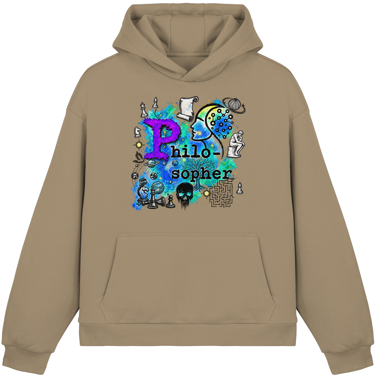 The Philosopher - Fluffy Boxcut Hoodie