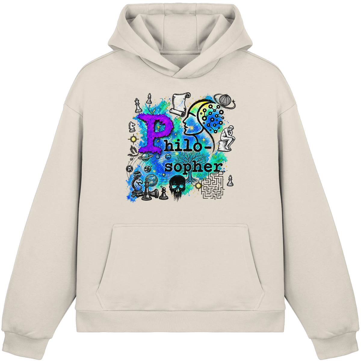 The Philosopher - Fluffy Boxcut Hoodie