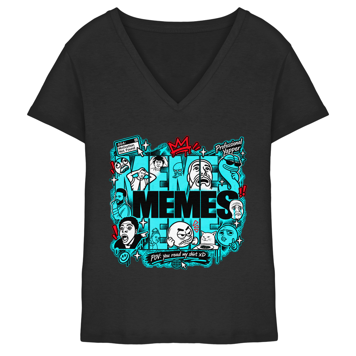 The Meme - Ladies V-Neck Shirt
