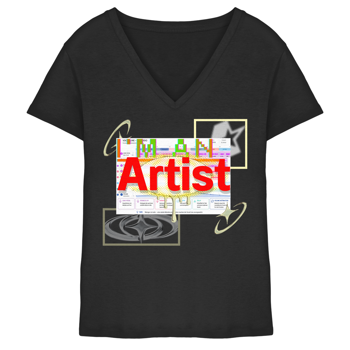 The Artist - Ladies V-Neck Shirt
