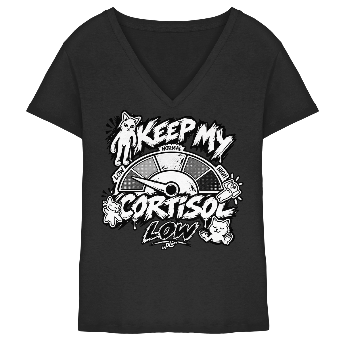 low CORTiSOL - Ladies V-Neck Shirt