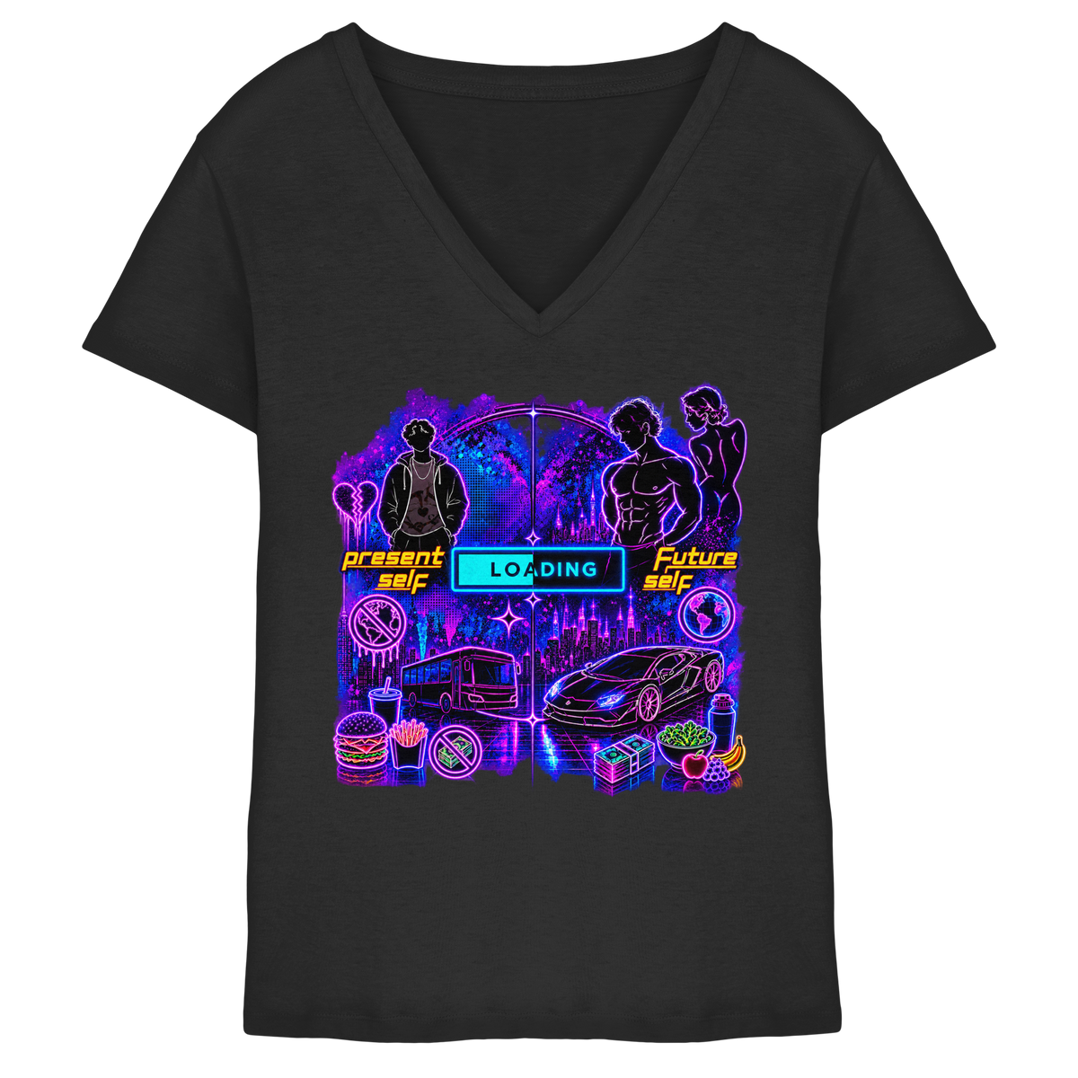 LOADiNG - Ladies V-Neck Shirt