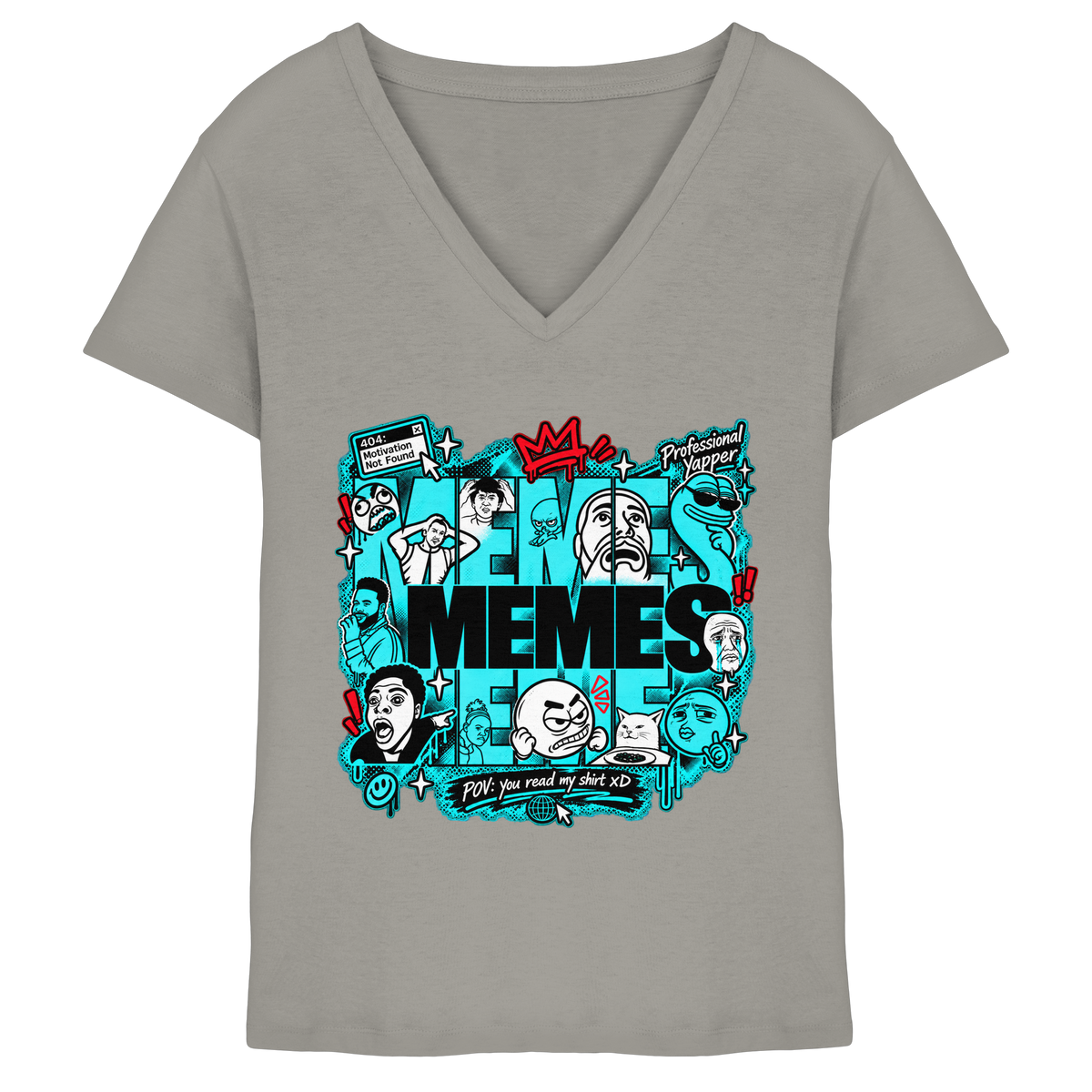 The Meme - Ladies V-Neck Shirt
