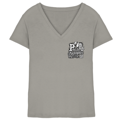 The Philosopher - Ladies V-Neck Shirt