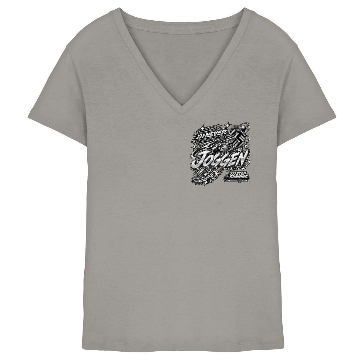 The JoGGer BASiCS - Ladies V-Neck Shirt