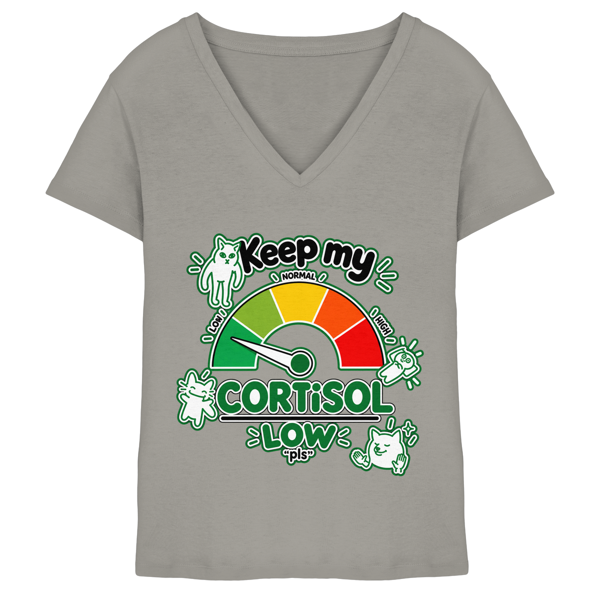 low CORTiSOL - Ladies V-Neck Shirt