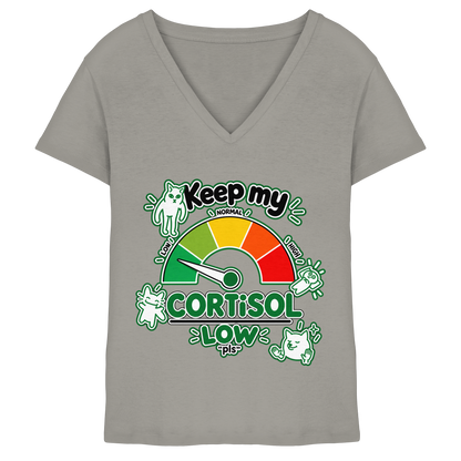 low CORTiSOL - Ladies V-Neck Shirt