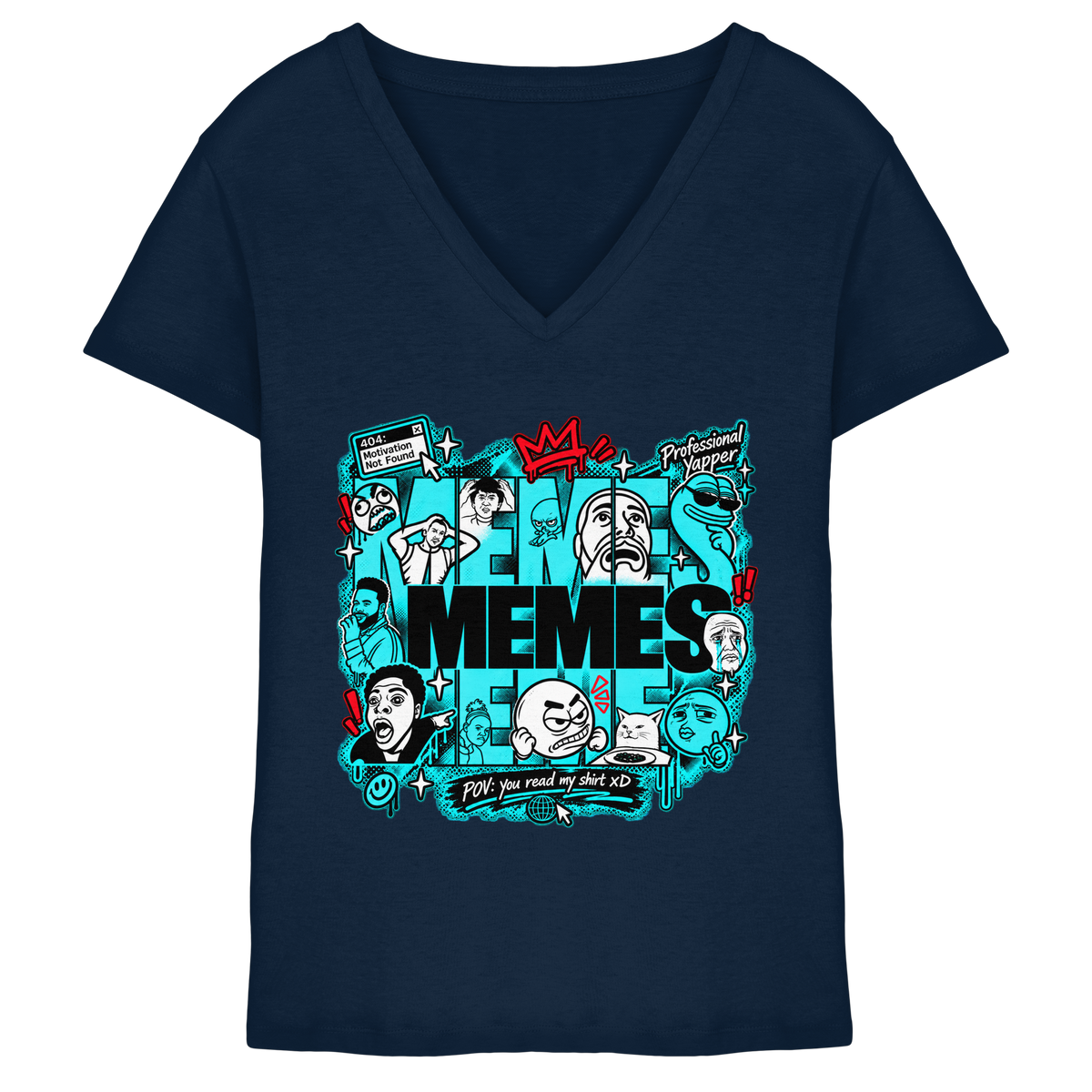 The Meme - Ladies V-Neck Shirt