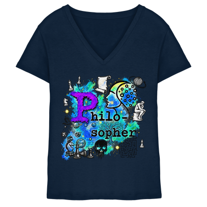 The Philosopher - Ladies V-Neck Shirt