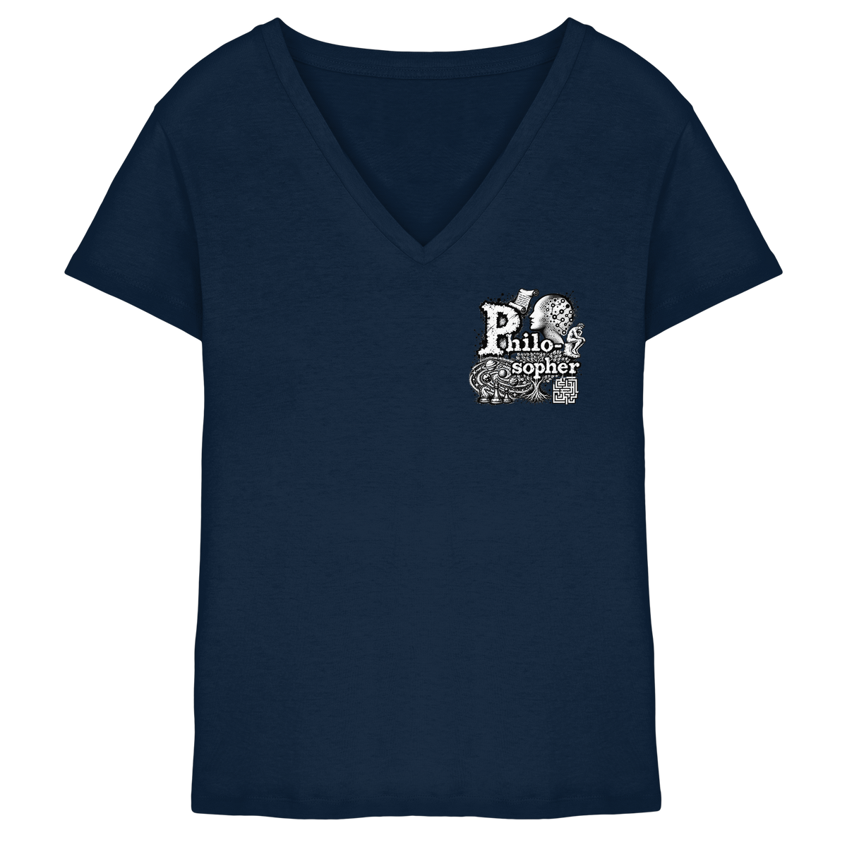 The Philosopher - Ladies V-Neck Shirt