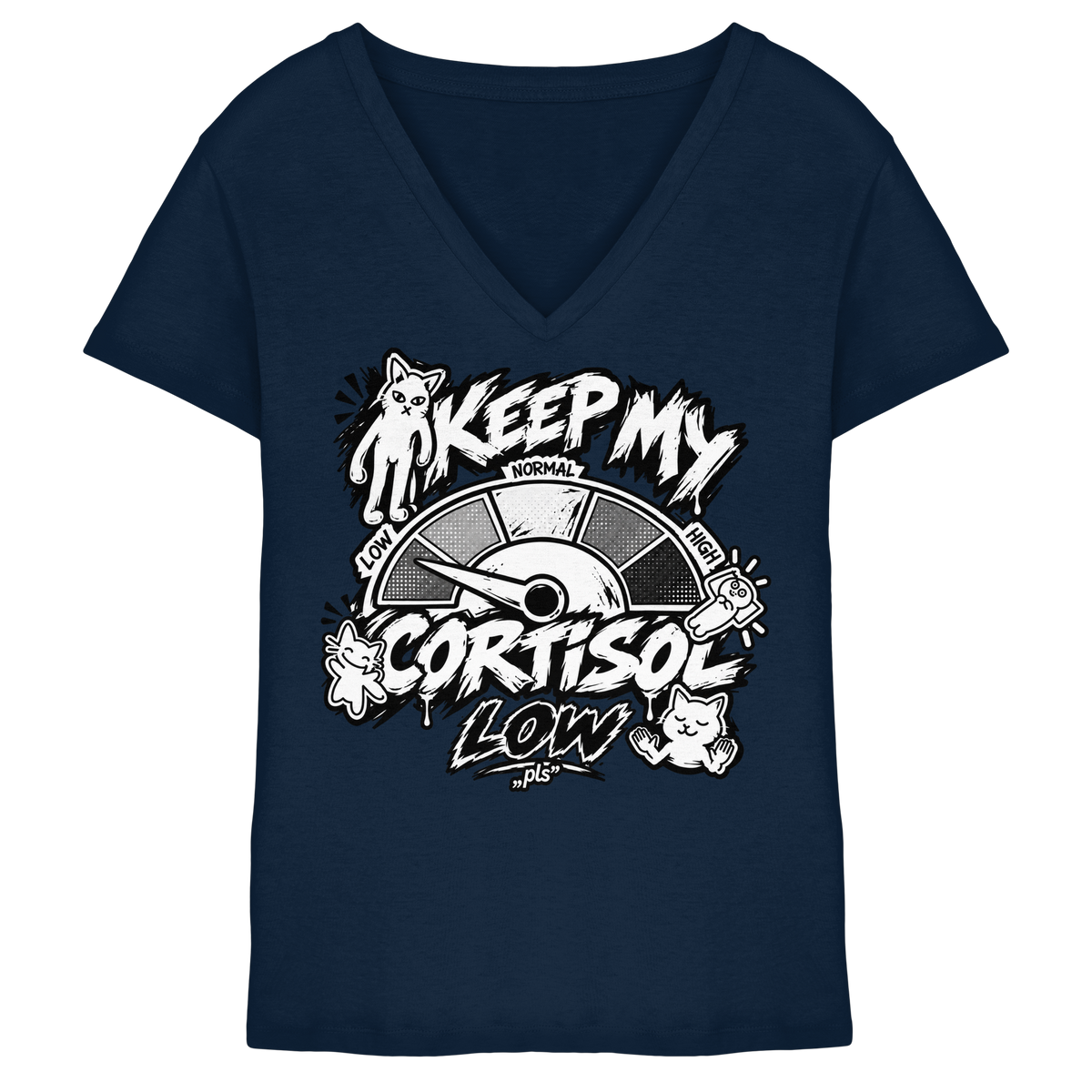 low CORTiSOL - Ladies V-Neck Shirt
