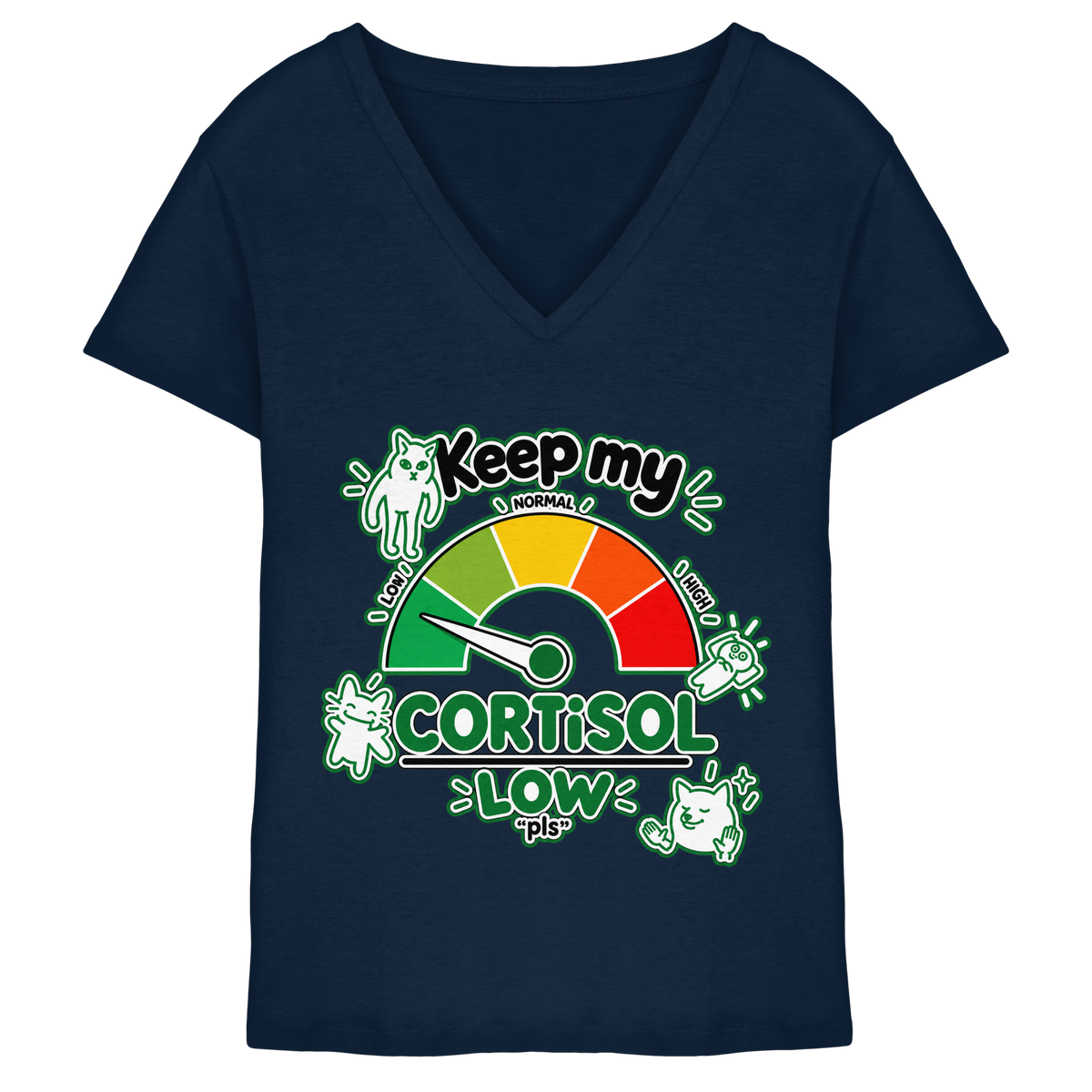 low CORTiSOL - Ladies V-Neck Shirt