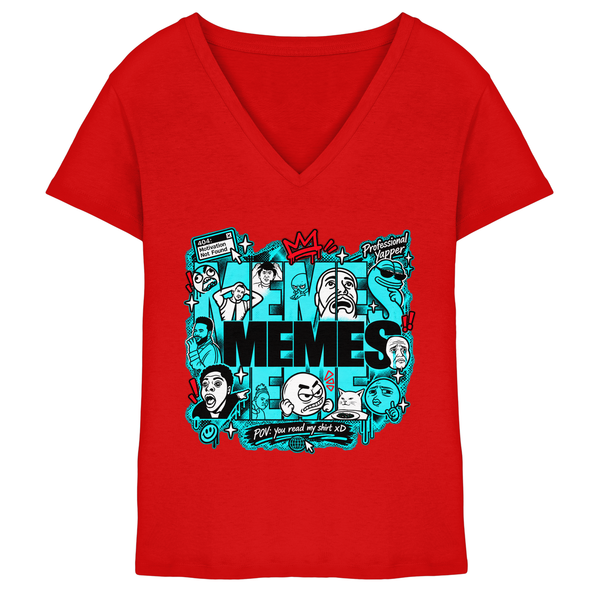 The Meme - Ladies V-Neck Shirt