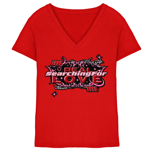 The Real Love - Ladies V-Neck Shirt