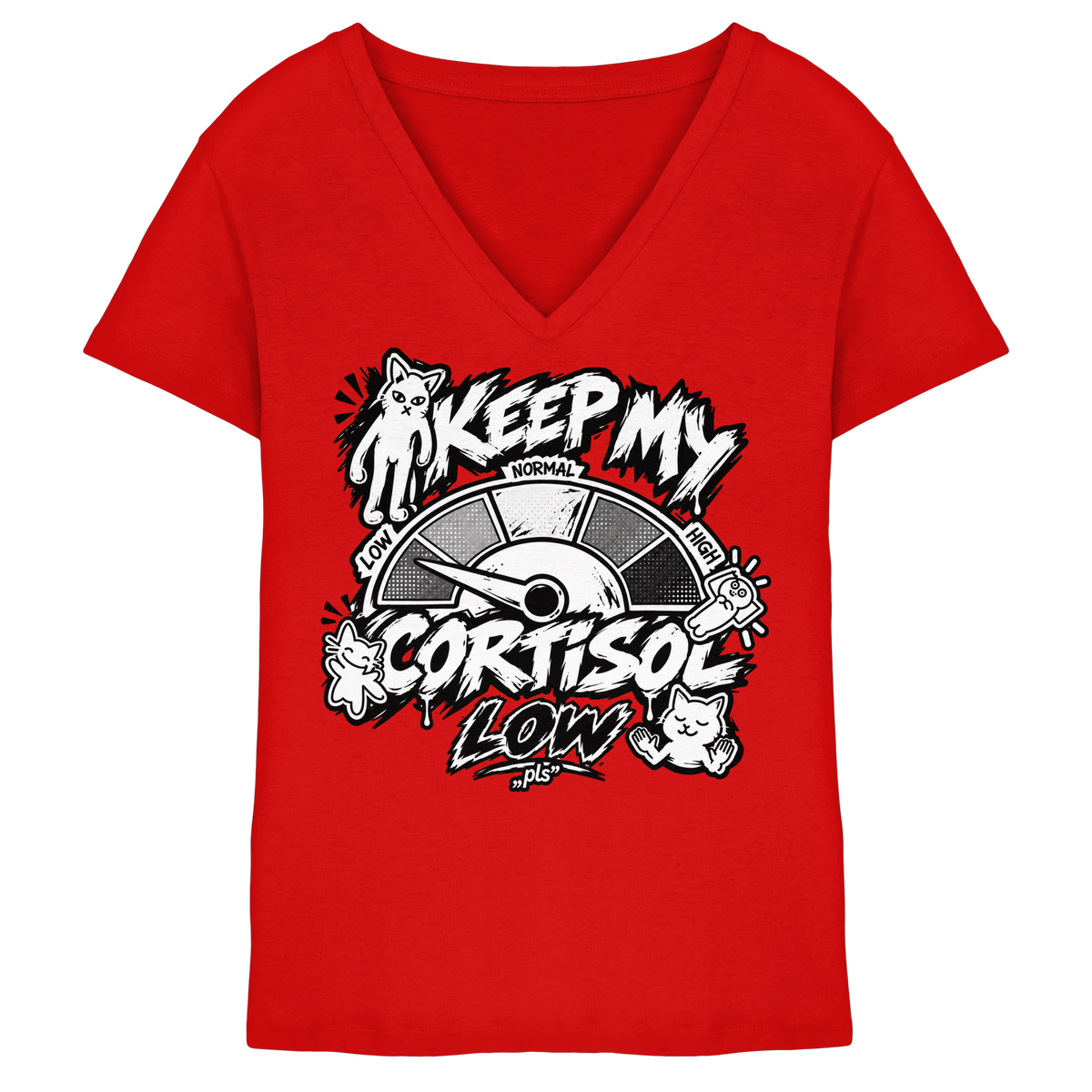 low CORTiSOL - Ladies V-Neck Shirt