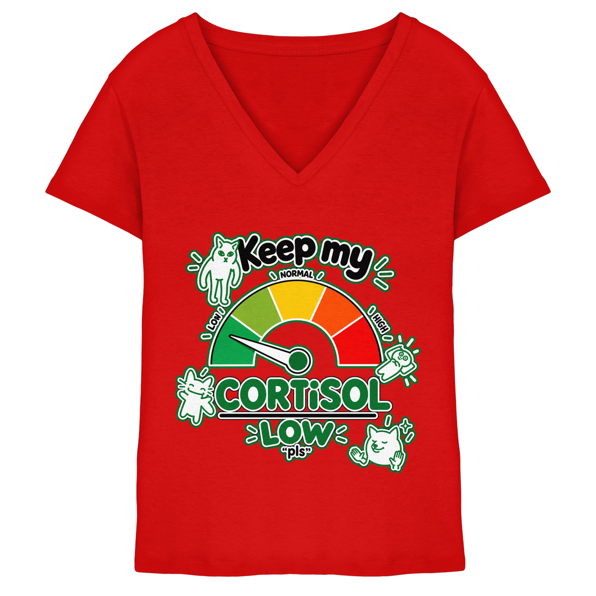 low CORTiSOL - Ladies V-Neck Shirt