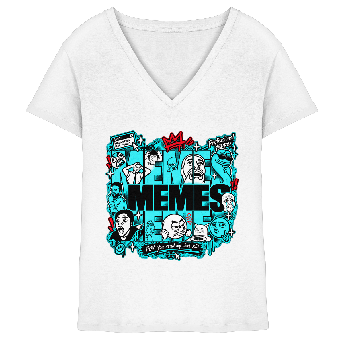 The Meme - Ladies V-Neck Shirt