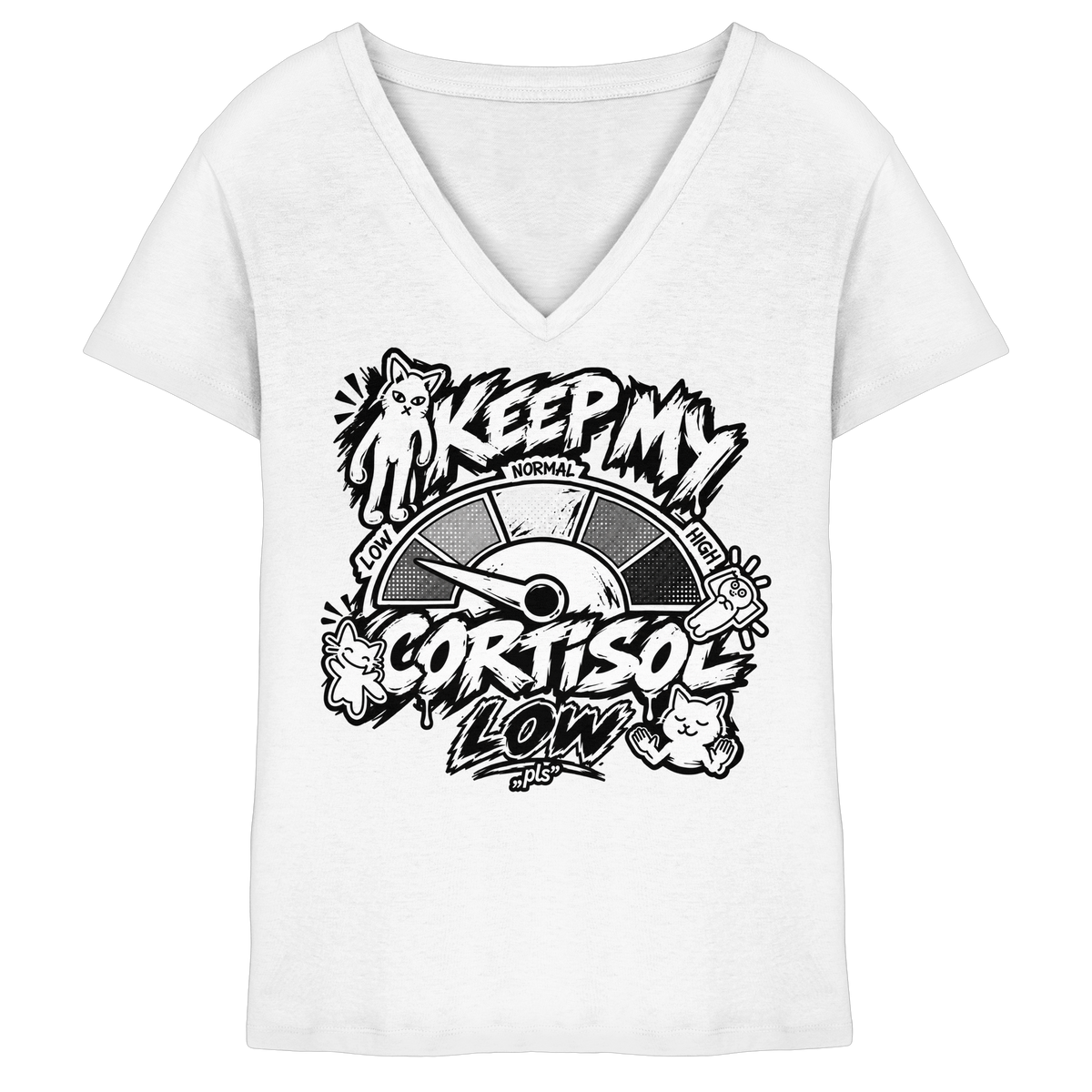 low CORTiSOL - Ladies V-Neck Shirt