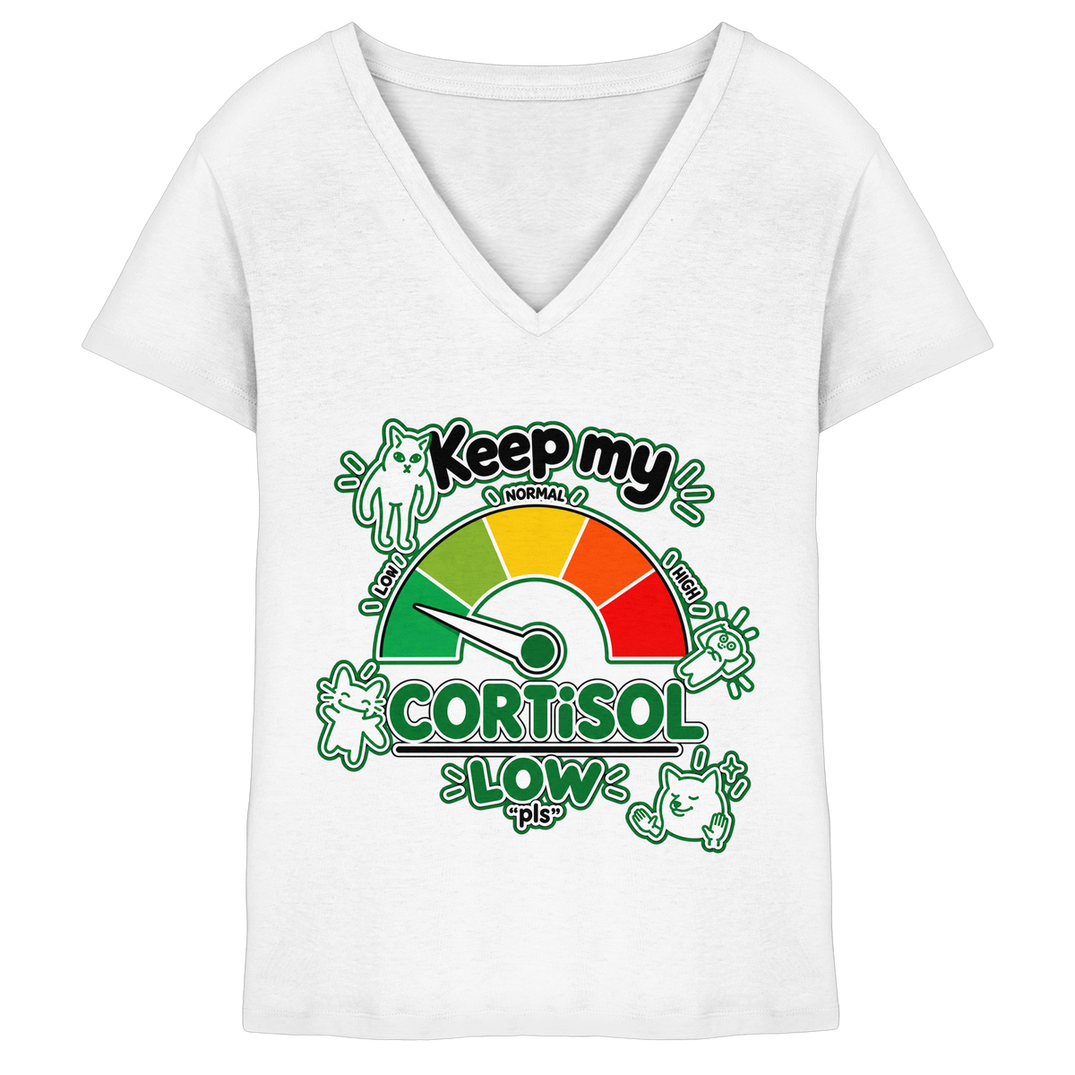 low CORTiSOL - Ladies V-Neck Shirt