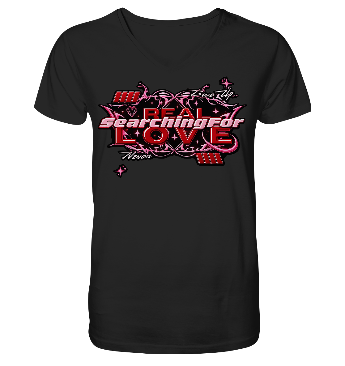 The Real Love - Mens Organic V-Neck Shirt