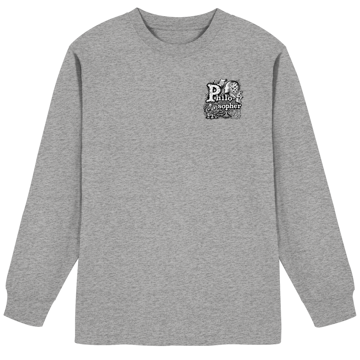 The Philosopher - Organic Heavy Oversized Longsleeve T-Shirt