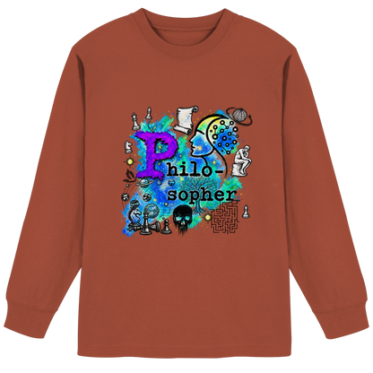The Philosopher - Organic Heavy Oversized Longsleeve T-Shirt